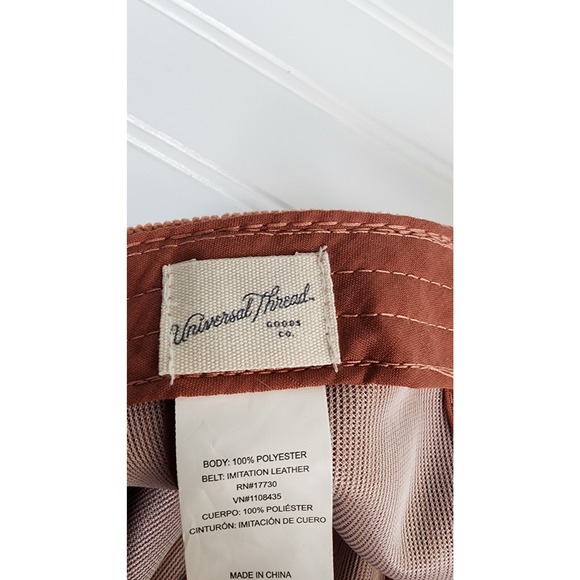 Universal Thread Corduroy Baseball Cap Rust Orange Adjustable Strap Women - Picture 3 of 4